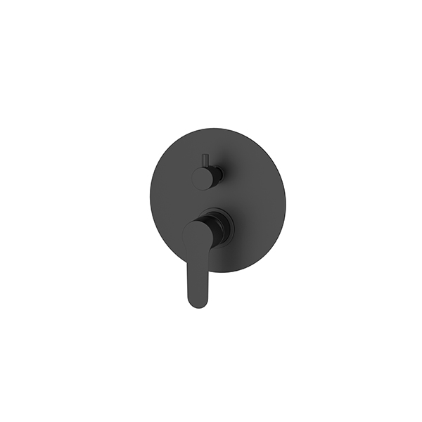 Round Concealed Bath Mixer  2F - Surface Mounted Part  -Matt Black