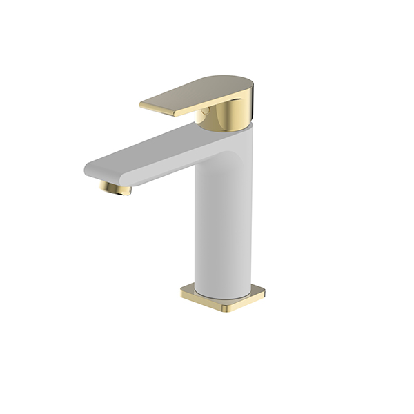 Basin Mixer White - Gold