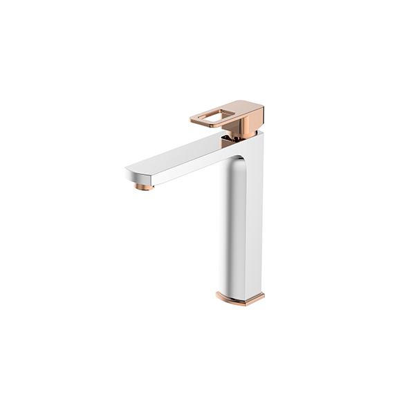 Medium  Type Tall Basin Mixer Chrome - Rose Gold