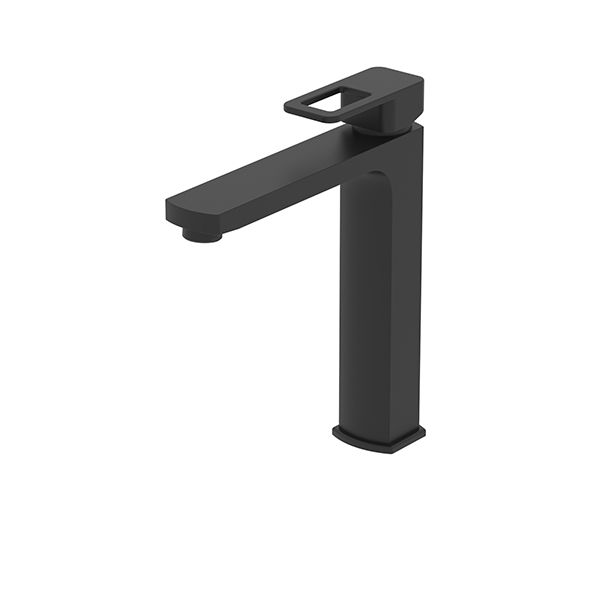 Colours  Medium Type Tall Basin Mixer - Matt Black