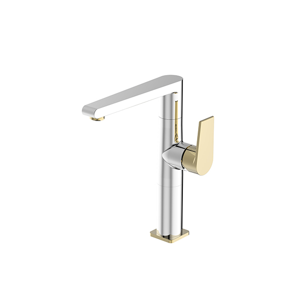 Tall Basin Mixer / Kitchen  Mixer Chrome - Gold