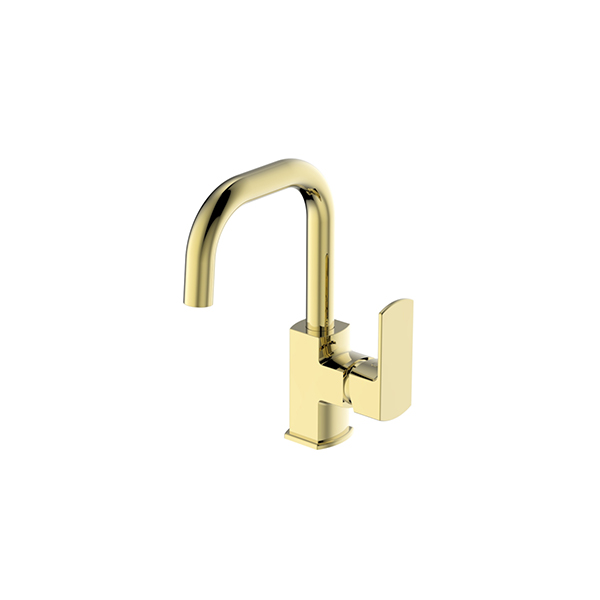 Basin Mixer with spout Gold