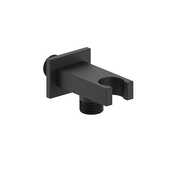 SQUARE SHOWER OUTLET MATT BLACK