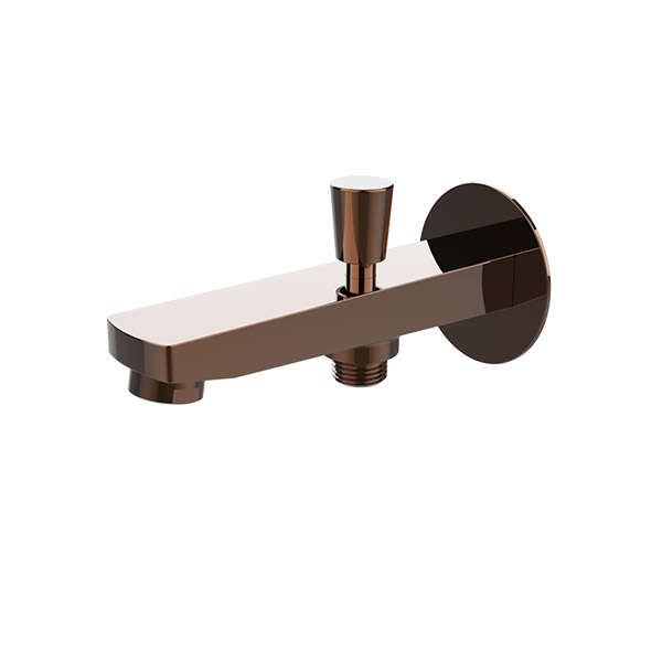 Round Shower Spout With Diverter - Rose Gold