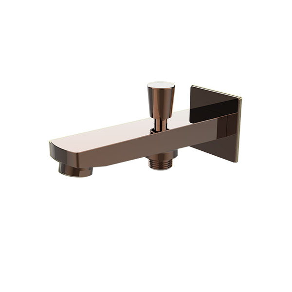 Square Shower Spout With Diverter - Rose Gold