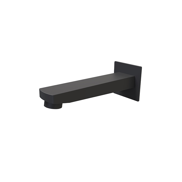 SQUARE SHOWER SPOUT   MATT BLACK