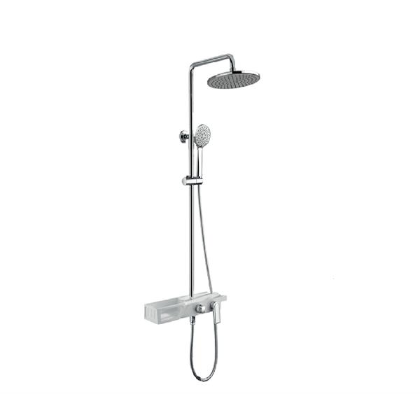 Qua Comfort Rain Shower Column- With Mixer-White