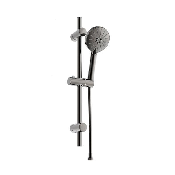 Qua Rosa Shower Set With Sliding Bar 3F - Gun Metal