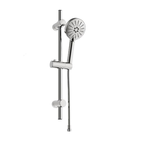 Qua Rosa Shower Set With Sliding Bar 3F - Matt Brushed Nickel