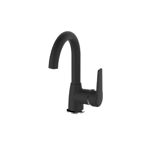 Qua Este Basin Mixer - Matte Black -  Chrome